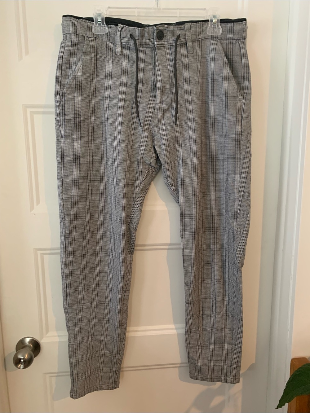 Projek RawMen's Gray Plaid stretch Pants